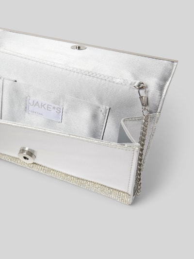 Jake*s Cocktail Clutch mit Strasssteinbesatz Silber 5