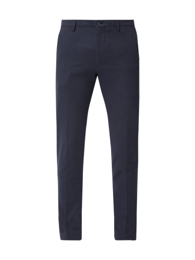 Cinque Slim Fit Chino mit Webmuster Blau Melange 2