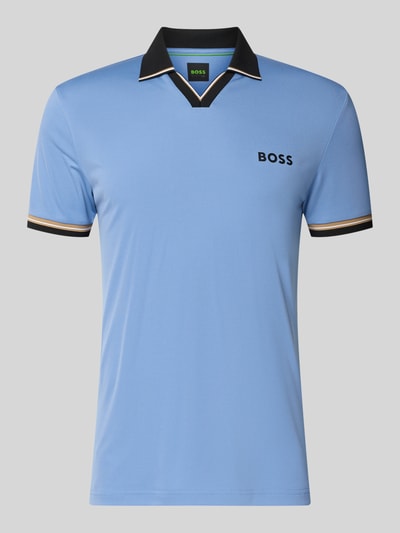 BOSS Green Koszulka polo o kroju slim fit z nadrukiem z logo model 'PL_TOC SERVE 2' Oceaniczny 2