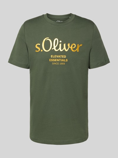 s.Oliver RED LABEL Regular Fit T-Shirt aus reiner Baumwolle Oliv 2