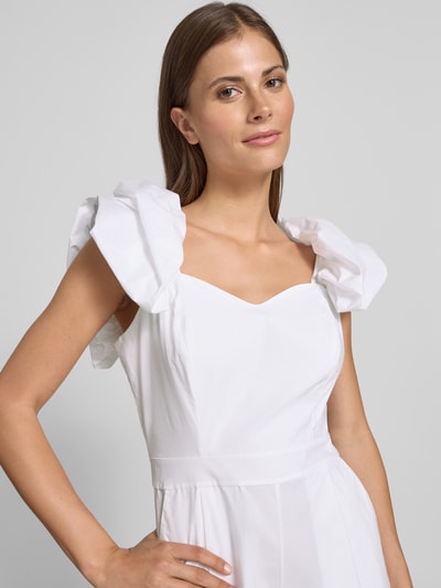 Rinascimento Cocktail-Jumpsuit mit rückseitigem Reißverschluss Weiss 3