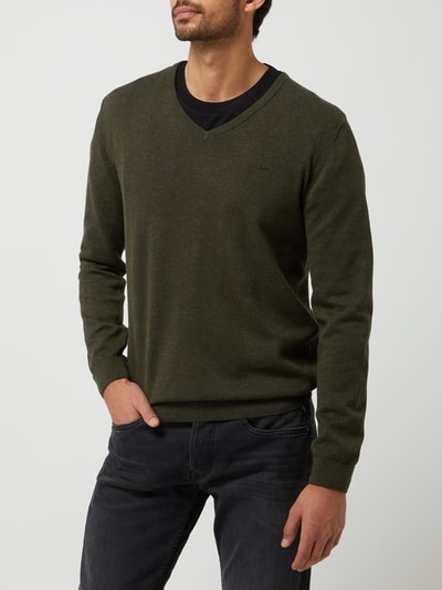 s.Oliver RED LABEL Pullover aus Baumwolle  Khaki 4