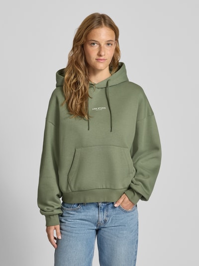 JJXX Hoodie met kangoeroezak. model 'STUDIO VESTERBRO' Lindegroen - 4