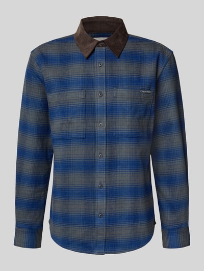 Calvin Klein Jeans Slim fit overhemdjack met borstzakken Donkerblauw - 2