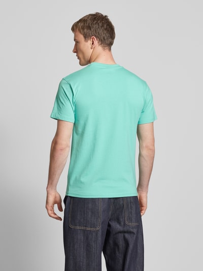 SANTA CRUZ T-shirt met labelprint, model 'WINKOWSKI' Turquoise - 5