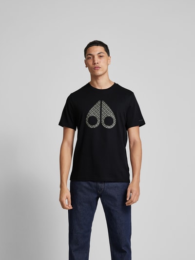 Moose Knuckles T-Shirt mit Label-Print Black 4