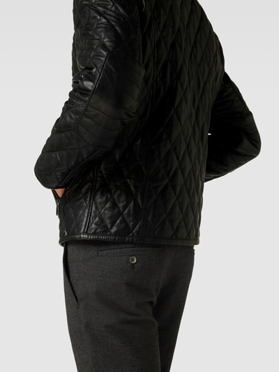 JOOP! Collection Lederjacke mit Label-Patch Black 3