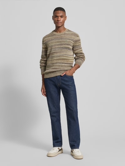 Lacoste Regular fit gebreide pullover van wolmix Lichtbruin - 1