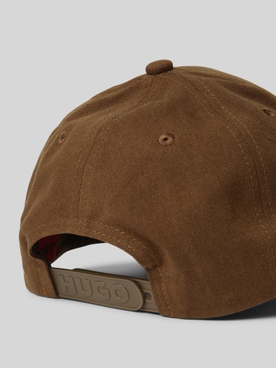 HUGO Basecap mit Label-Stitching Modell 'Jude' Mittelbraun 3