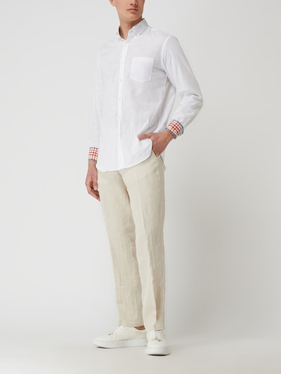 Hiltl Regular Fit Chino aus Leinen Modell 'Pilo' Beige 1