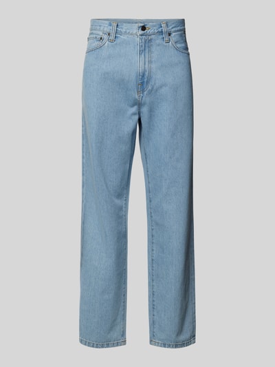 Carhartt Work In Progress Straight Leg Jeans im 5-Pocket-Design Modell 'AARON' Jeansblau 2