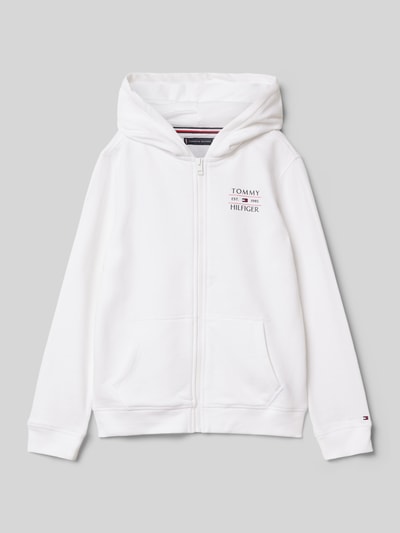 Tommy Hilfiger Teens Sweatjack met labelprint Wit - 1