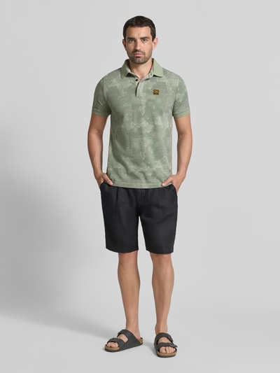 PME Legend Slim fit poloshirt met labelpatch Lichtgroen - 1
