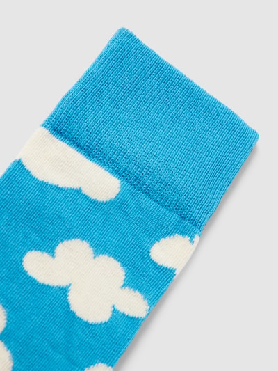 Happy Socks Socken mit Allover-Muster Modell 'Cloudy' Blau 2