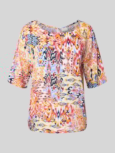 ICHI Regular Fit Bluse mit Rundhalsausschnitt Modell 'MARRAKECH' Pink 2