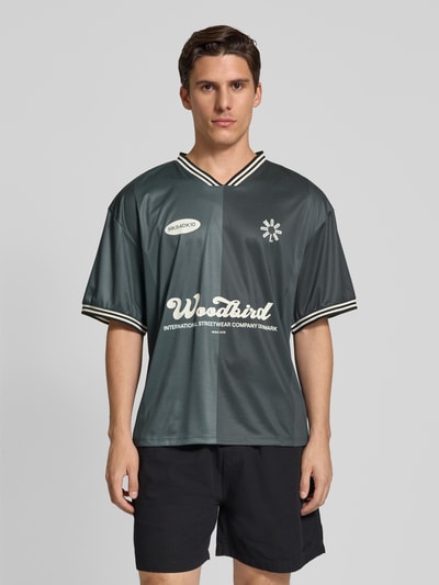 WOODBIRD Trikot mit Motiv- und Label-Print Modell 'Beam' Black 4