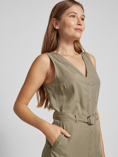 Mango Jumpsuit mit Gürtel Khaki 3