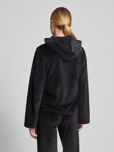 BOSS Hoodie met labeldetail, model 'Velluto' Zwart - 5