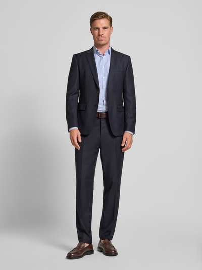 Jake*s Slim fit zakelijk overhemd met knoopsluiting Koningsblauw - 1