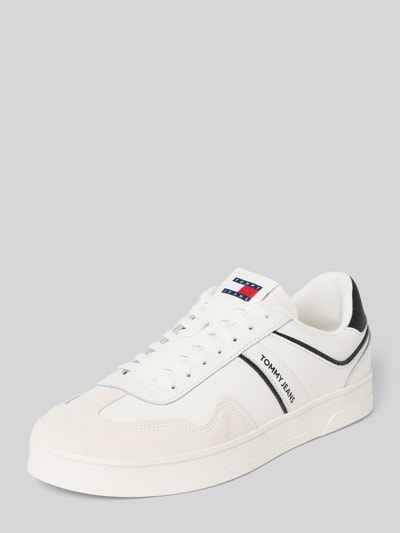 Tommy Jeans Ledersneaker mit Label-Details Modell 'THE GREENWICH' Ecru 1