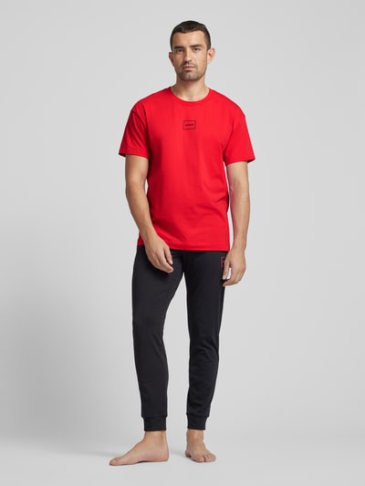 HUGO T-Shirt mit Label-Print Modell 'Laze' Rot 1