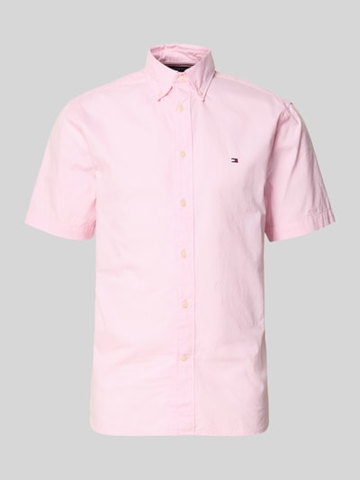 Produktfoto, Regular Fit Freizeithemd aus reiner Baumwolle von Tommy Hilfiger in zartem Rosa, Optik:Allover-Muster, Popeline-Struktur