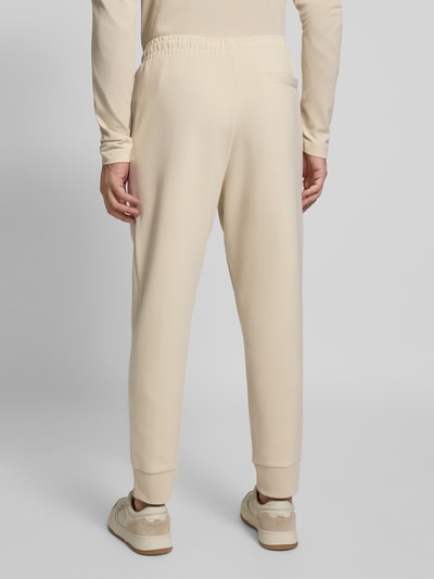 BOSS Green Regular fit sweatpants van katoenmix Beige - 5