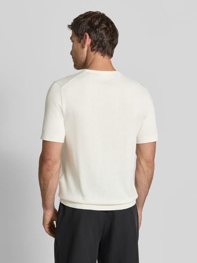 Selected t-shirt o kroju regular fit z czystej bawełny model 'TORINO' Złamany biały 5