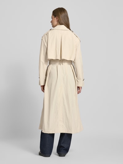 Tommy Hilfiger Regular fit trenchcoat met reverskraag Ecru - 5