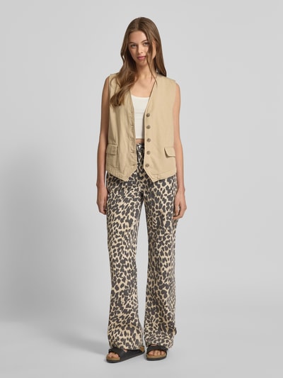 Marc O'Polo Regular Fit Leinenweste aus Baumwoll-Leinen-Mix Sand 1