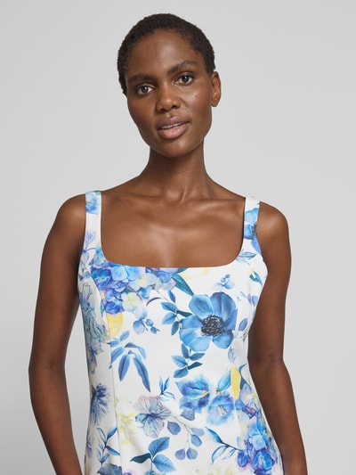 V by Vera Mont Cocktailjurk met vierkante hals Blauw - 3