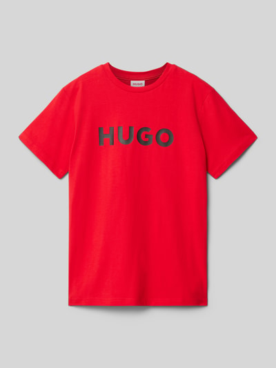 HUGO T-Shirt mit Runfdhalsausschnitt Rot 1