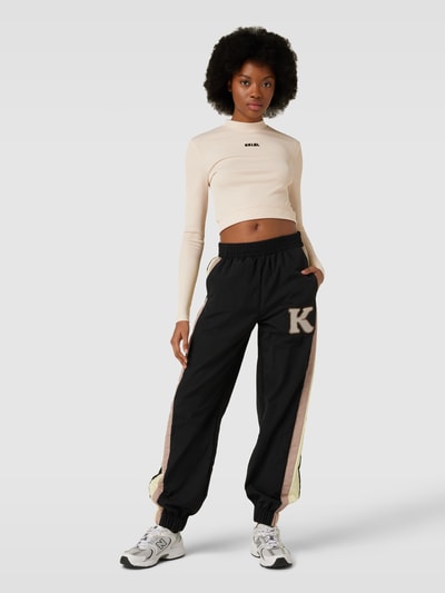 Karo Kauer Cropped Longsleeve mit Stehkragen Offwhite 1