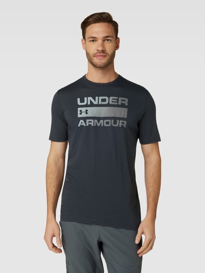 Under Armour T-Shirt mit Label-Print Modell 'TEAM ISSUE' Black 4