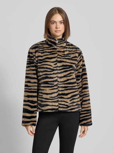 Noisy May Kurtka o kroju regular fit ze zwierzęcym nadrukiem na całej powierzchni model ‘Seoul’ Średniobrązowy 4