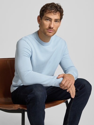 Tom Tailor Denim Regular Fit Pullover aus reiner Baumwolle Hellblau 3