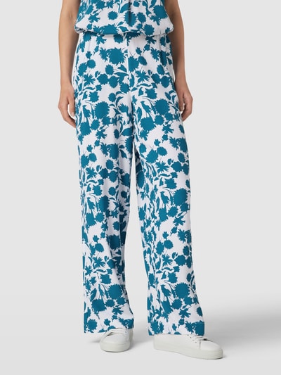 s.Oliver BLACK LABEL Stoffen broek met all-over print Petrol - 4