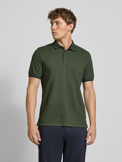 s.Oliver RED LABEL Regular Fit Poloshirt aus Baumwoll-Mix Oliv 4