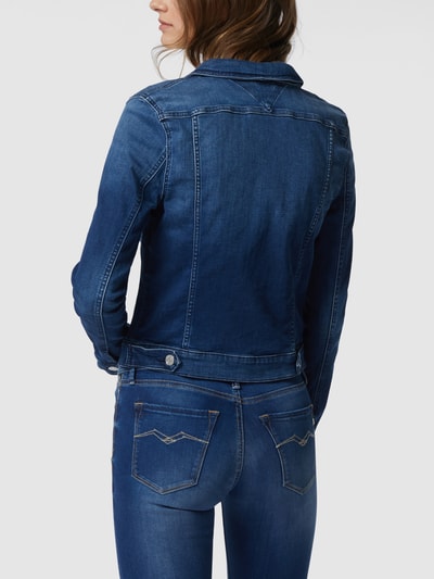 Tommy Jeans Kurtka jeansowa o kroju slim fit z dodatkiem streczu model ‘Vivianne’ Niebieski 5