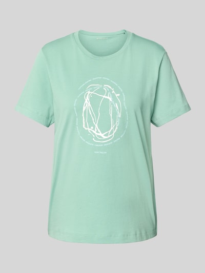 Tom Tailor Regular Fit T-Shirt aus reiner Baumwolle Mint 2