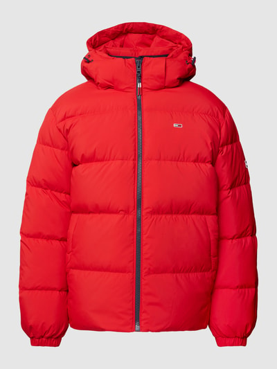 Tommy Jeans Donsjack met labelstitching, model 'ESSENTIAL' Rood - 2