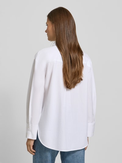 Tom Tailor Regular Fit Hemdbluse aus Lyocell-Baumwoll-Mix Weiss 5