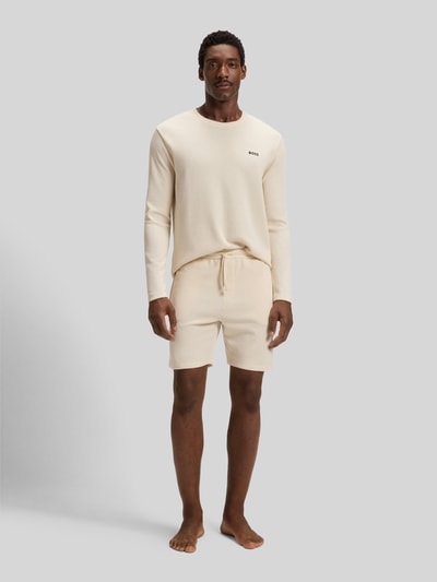 BOSS Regular fit shirt met lange mouwen van katoenmix Offwhite - 1