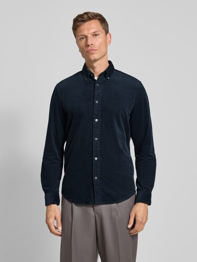 Marc O'Polo Regular Fit Freizeithemd aus reiner Baumwolle Marine 4