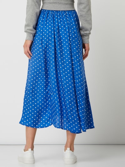 Lollys Laundry Midirok met stippenmotief, model 'Libra' Koningsblauw - 5