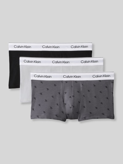 Calvin Klein Underwear Trunks aus Baumwoll-Mix im 3er-Pack Modell 'LOW RISE TRUNK 3PK' Mittelgrau 2