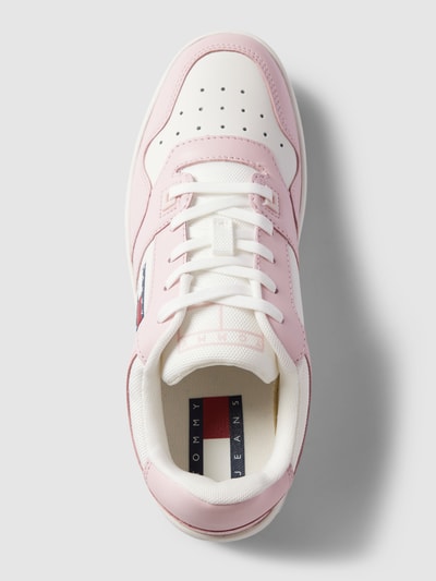 Tommy Jeans Sneakersy z detalami z logo Jasnoróżowy 4