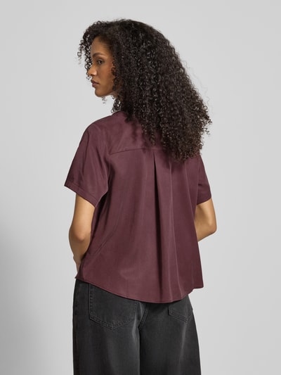 Samsøe Samsøe Regular fit blouse van Lyocell met verborgen knoopsluiting Bordeaux - 5