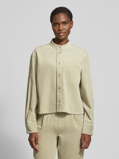 OPUS Relaxed Fit Hemdbluse mit Brusttasche Modell 'Falve' Schilf 4