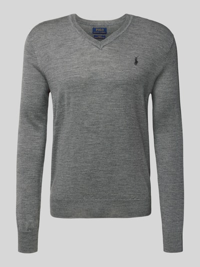 Polo Ralph Lauren Gebreide pullover van merinowol met V-hals Lichtgrijs - 2